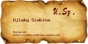 Ujlaky Szabina névjegykártya